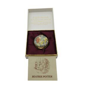 Beatrix Potter PIGLING BLAND Enamel Trinket Pill Box Crummles Vintage
